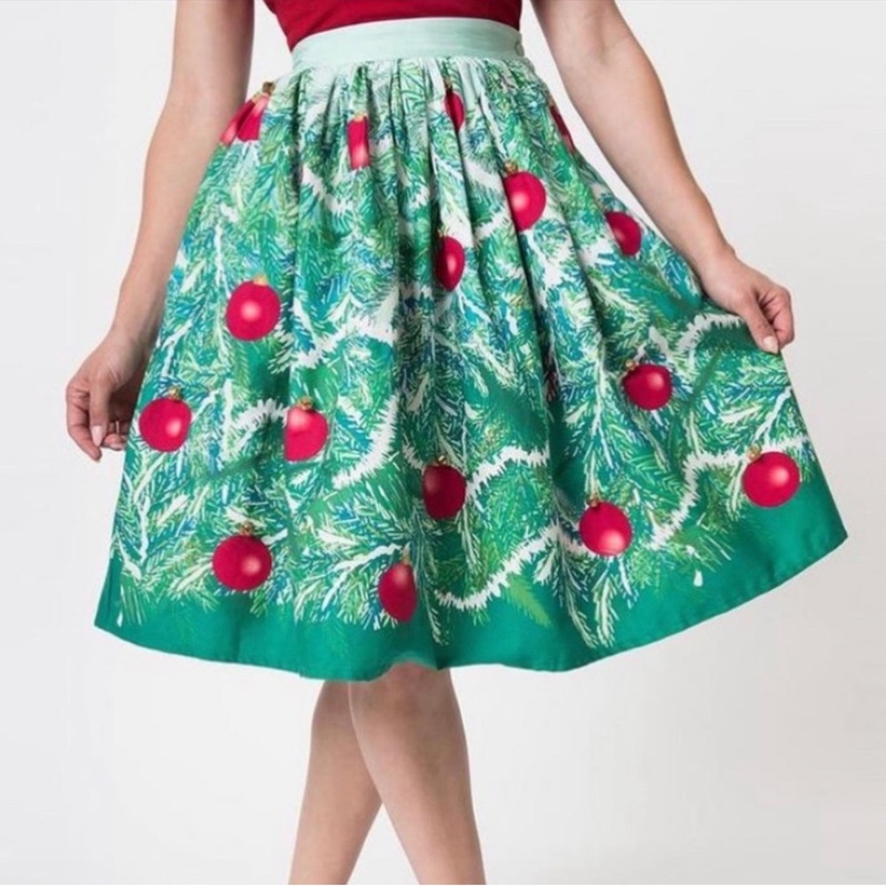 Unique vintage Christmas skirt with bells
